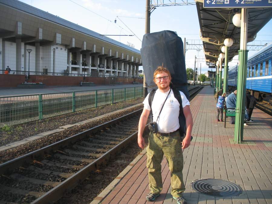 Вокзал. Теперь очередь Тайменя ехать на мне