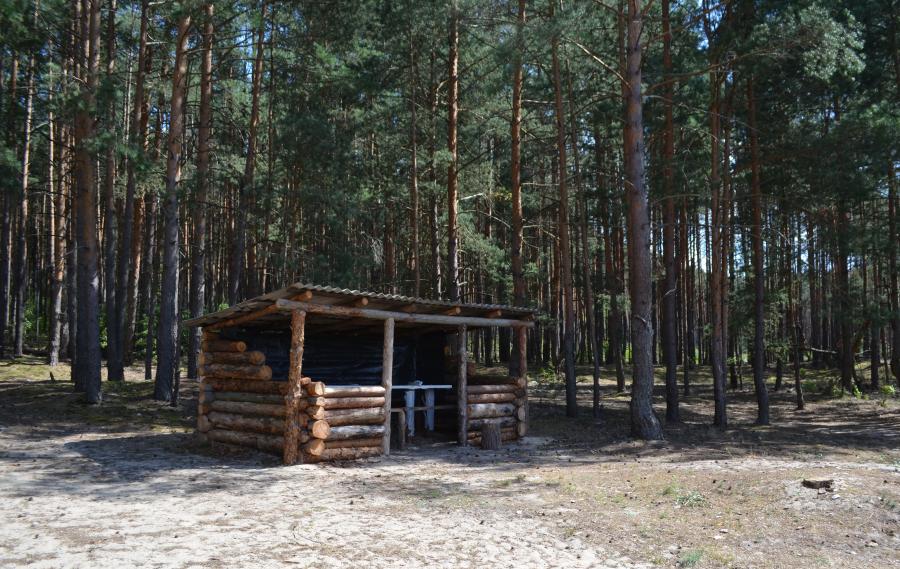 Прекрасная беседка рядом с баней